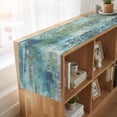 thumbnail image 6 of Table Runners 108 Inches Long Dress Scarves, Blue Sage Green Boho Farmhouse Coffee/Dining/Kitchen Table Runner for Living Room, Vintage Ethnic Tribe Abstract Art 13x108 Inch, 6 of 9