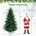 thumbnail image 3 of Costway 8 FT Artificial Xmas Tree with 1480 PVC PE Branch Tips 450 Warm White LED Lights, 3 of 10