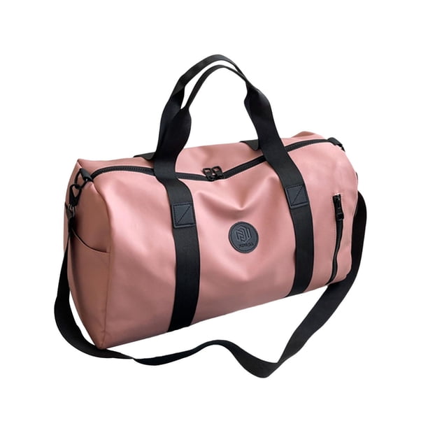 Bolsa de viaje tipo lona, bolsa para artículos personales, bolsa de equipaje para vacaciones, actividades al aire libre y negocios. Rosa