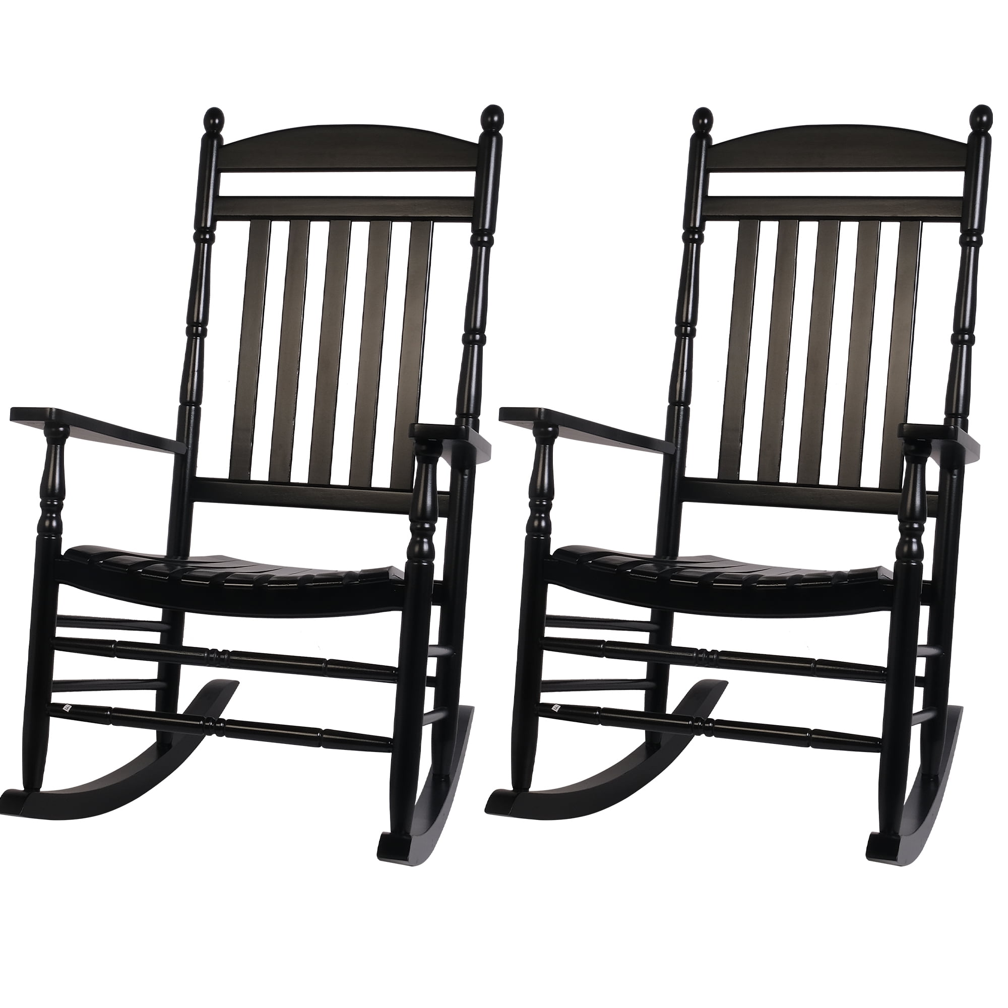 Oversized Outdoor Rocking Chair Set of 2, High Back Porch Rockers Chair