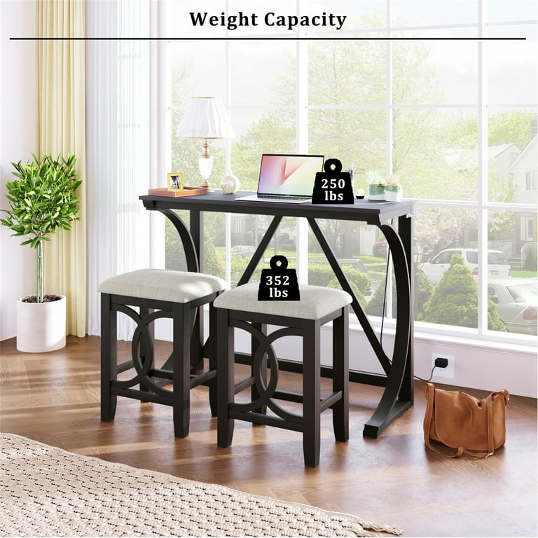 Counter height table cheap with usb port