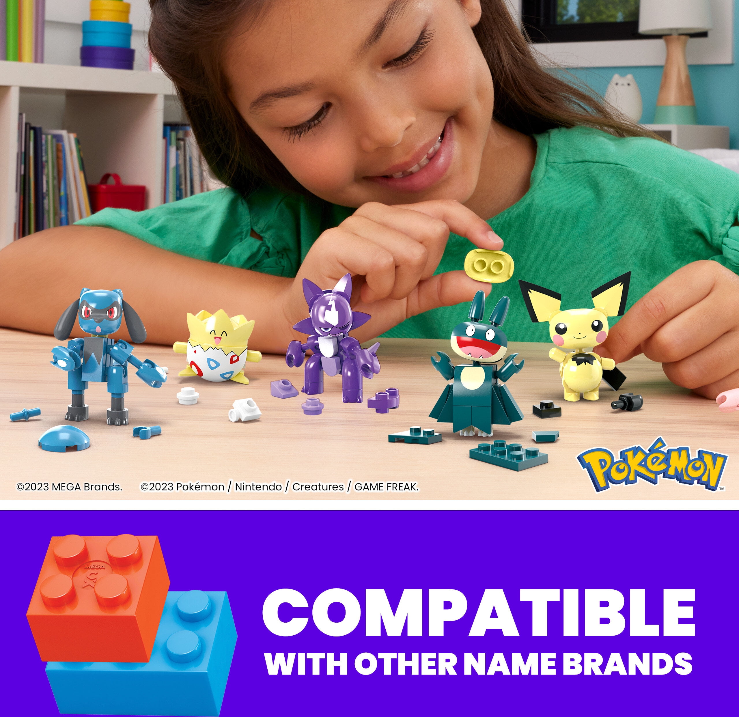MEGA Pokémon Trainer 8 Pack Building Toy Kit, 8 Action Figures (189 Pieces) for Kids