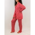 thumbnail image 3 of Biezeib Women 2 Piece Pajama Set Fashion Long Sleeve Button Shirt and Elastic Pants for Loungewear Soft Sleepwear for Nightwear, 3 of 6