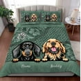 thumbnail image 3 of Juego de cama personalizado Perros en fondo colorido, regalo personalizado para, 3 of 4