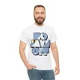 thumbnail image 5 of Jay All Day Retro Blue Grey Sneaker Tee Shirt White, 5 of 6