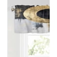 thumbnail image 6 of Valances for Windows Abstract Gold Black Rod Pocket Cafe Window Treatments Valance Curtains for Kitchen Bathroom Laundry Basement Windows 60"x18", 6 of 9