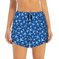 thumbnail image 2 of Picia Airplanes in the Sky Pattern Women's 2 in 1 Athletic Running Shorts High Waisted Workout Casual Gym Sweat Shorts with Comfy Liner Zipper Pockets-Small, 2 of 9
