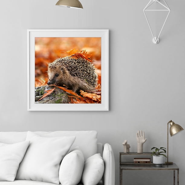 Cuadros Decorativos 5D DIY diamante pintura otoño erizo completo redondo taladro punto de cruz conjunto decoración Ndcxsfigh Nuevos Originales