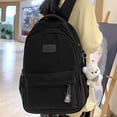 thumbnail image 2 of Mochila ligera de nailon Kawaii resistente al agua para mujer, bonita mochila para ordenador portátil, bolsa de viaje diaria (negro), 2 of 5