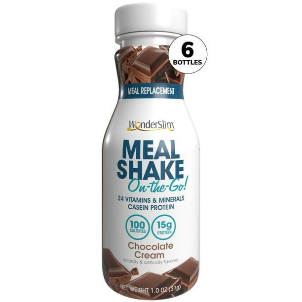 WonderSlim OntheGo Meal Shake, Chocolate Cream (6ct)