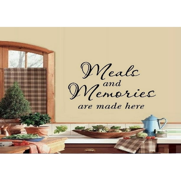 Decal Meals And Memories Are Made Here Wall Decal 13 X 23 Walmart Com Walmart Com