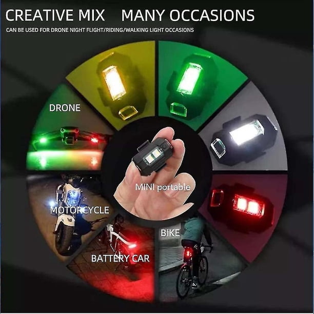 7 colores Led luces estroboscópicas aviones intermitente anticolisión