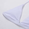 thumbnail image 5 of Women Halter Bikini Top Sexy Triangle Padded Push Up V-Neck Solid Spaghetti Strap Swim Tops, 5 of 7