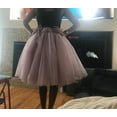 thumbnail image 3 of EllieWely 20+ Colors Women's Mid Length Tulle Tutu Skirt Dusty Pink Size 5XL Plus Size, 3 of 5