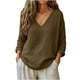 thumbnail image 1 of Camiseta Casual de Manga Larga con Cuello en V para la Oficina Diaria, 1 of 6