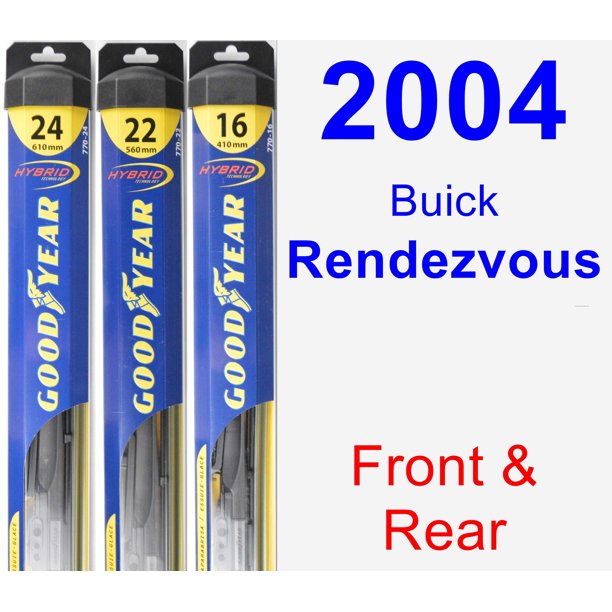 2004 Buick Rendezvous Wiper Blade Set Kit Front Amp Rear 3 Blades Hybrid Walmart Com Walmart Com