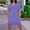 Purple, variant on Women's Casual Dresses Plus Size Dress for Women V Neck Summer Solid Casual Sundresses Pocket Knee Short Sleeve with Pockets Sun Dress