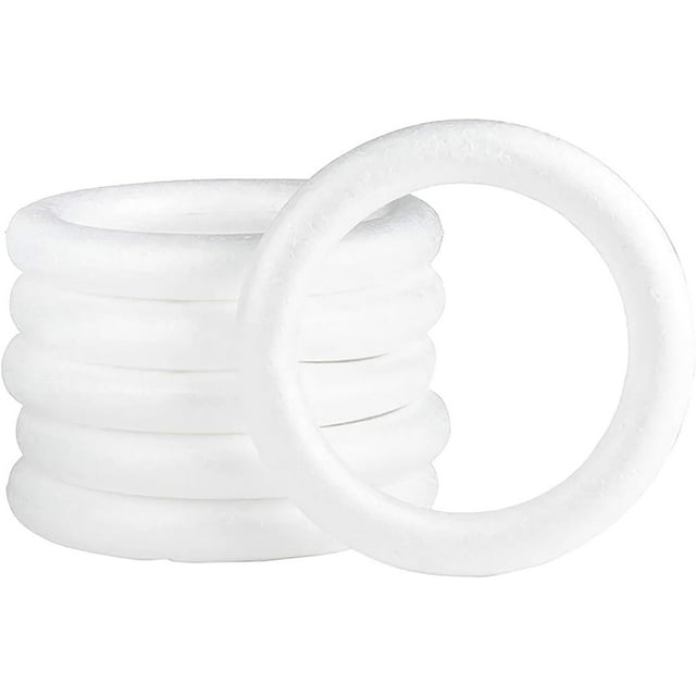 HUGFEGWE Foam Wreath Rings Foam Wreath Form Creative Ornament Desktop Round Rings Foam Circles for Home DIY Craft Crafting Christmas, 210MM CA919-75363