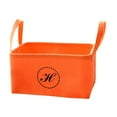 thumbnail image 4 of Caja organizadora de juguetes para mascotas, cesta de fieltro para mascotas con asas, cesta de almacenamiento de fieltro grande plegable, cesta para Naranja, 4 of 9
