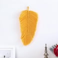 thumbnail image 4 of LAMIRO 11.8" Cotton Line Woven Leaf Shaped Tapestry Wall Decor,Soft Fine Workmanship Macrame Wall Hanging Feather Boho Chic Woven Leaf Tassels Ornament for Bedroom Living Room Apartment Porch, 4 of 7