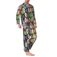 thumbnail image 3 of Bingfone Men'S Pajama Set 2 Piece Loungewear Pjs, Long Sleeve With Pajama Pants-Beer Caps, 3 of 9