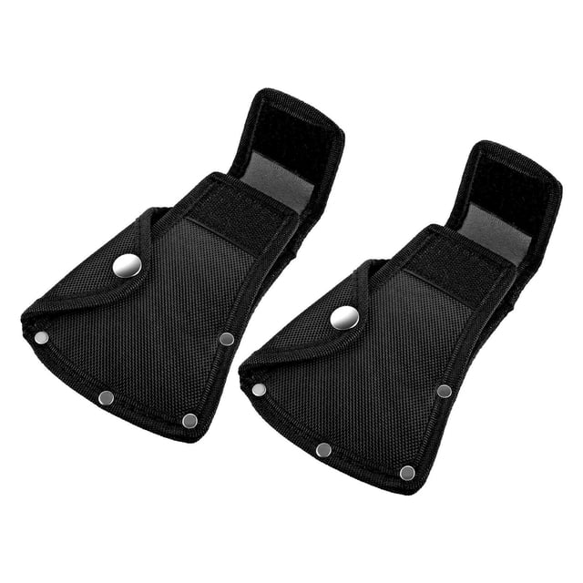 Sac à Outils Moins de 10 Pcs 2 Pcs Housse de Hache Tête de Hache Noire Étui de Protection Hache Double Boutonnage Protecteur Hache pour Randonnée Extérieure Travail