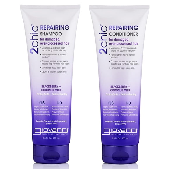 Set de champú y acondicionador GIOVANNI 2chic Ultrareparador 8.5 oz