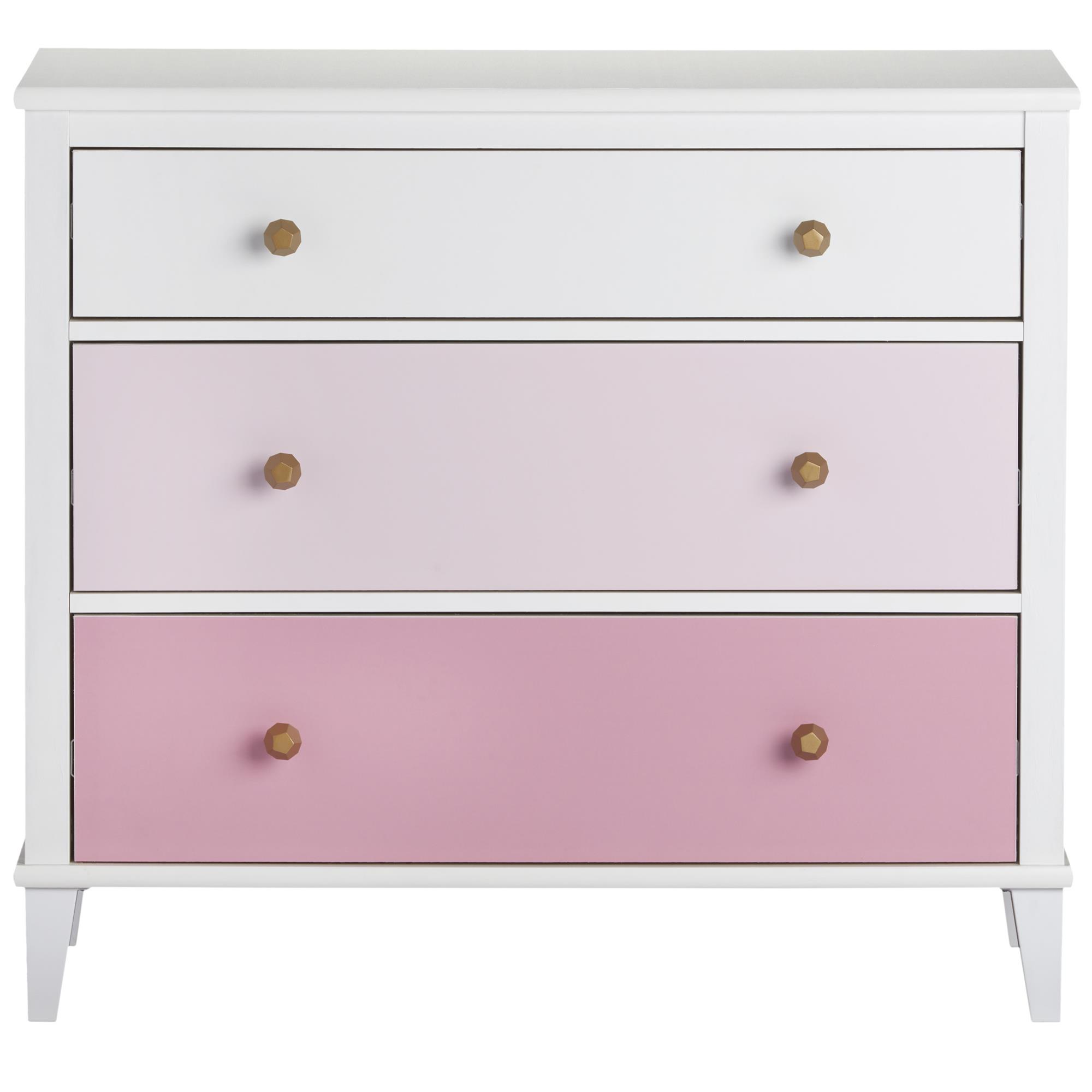 Little Seeds Monarch Hill Poppy White 3 Drawer Dresser, Pink Drawers - image 3 of 26