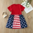 thumbnail image 4 of WUANDIXFA Fourth of July Dress Toddler Girl 4th of July Toddler Dress Little Girls Summer Dresses Casual Party Sundress for Kids 4 Years,Red, 4 of 8