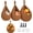 Caramel, variant on Boho Wall Hanging Fruit Baskets for Kitchen 3 Pack Woven Produce Holder with 6 Pcs Strong Hooks Vegetable Hanging Basket for Organizing Teardrop Home Wall Potato Onion Storage, Caramel