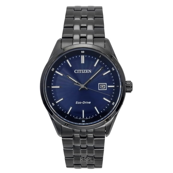 Citizen Eco-Drive Stainless Steel Blue Dial BM7567-50L 100M Men's Watch