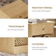 thumbnail image 4 of Yeshouse Mesita de noche acanalada, mesita de noche de madera natural con cajón, mesa auxiliar rústica y armario de almacenamiento para dormitorio o sala de estar, 4 of 7