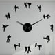 thumbnail image 2 of Reloj de pared grande DIY con espejo adhesivo sin marco, silencioso, decorativo, karate y taekwondo. negro 27 pulgadas, 2 of 5