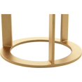 thumbnail image 3 of ZUO Helena Modern Aluminium Marbre et MDF Table d'Appoint en Blanc, 3 of 6