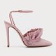 thumbnail image 5 of Stud Crystal Straps Sandals Pumps Pointy Toe Solid Bling Slingback Buckles Stiletto Heels Pumps Women Casual Shoes Summer Party, 5 of 5