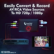 ClearClick AV To HD Converter 2.0 (Second Generation) - Convert & Record Video From AV RCA Composite Video To HDMI 1080P - Adapter For VCR, VHS, DVD, Camcorder, Hi8, Gaming To TV