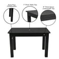 thumbnail image 4 of Flash Furniture Hercules 46" x 30" Rectangular Black Wash Solid Pine Farm Dining Table, 4 of 9