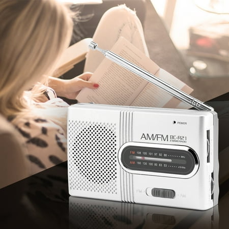 Knifun Universal Portable AM/FM Mini Radio Stereo Speakers Receiver Music Player, Wireless Speaker, AM/FM Radio