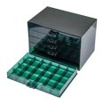 thumbnail image 2 of Organizador de joyería Caja de almacenamiento de uñas 120 cuadrículas Gabinete de contenedor de organización para anillos Beeds Parring oscuro, 2 of 10