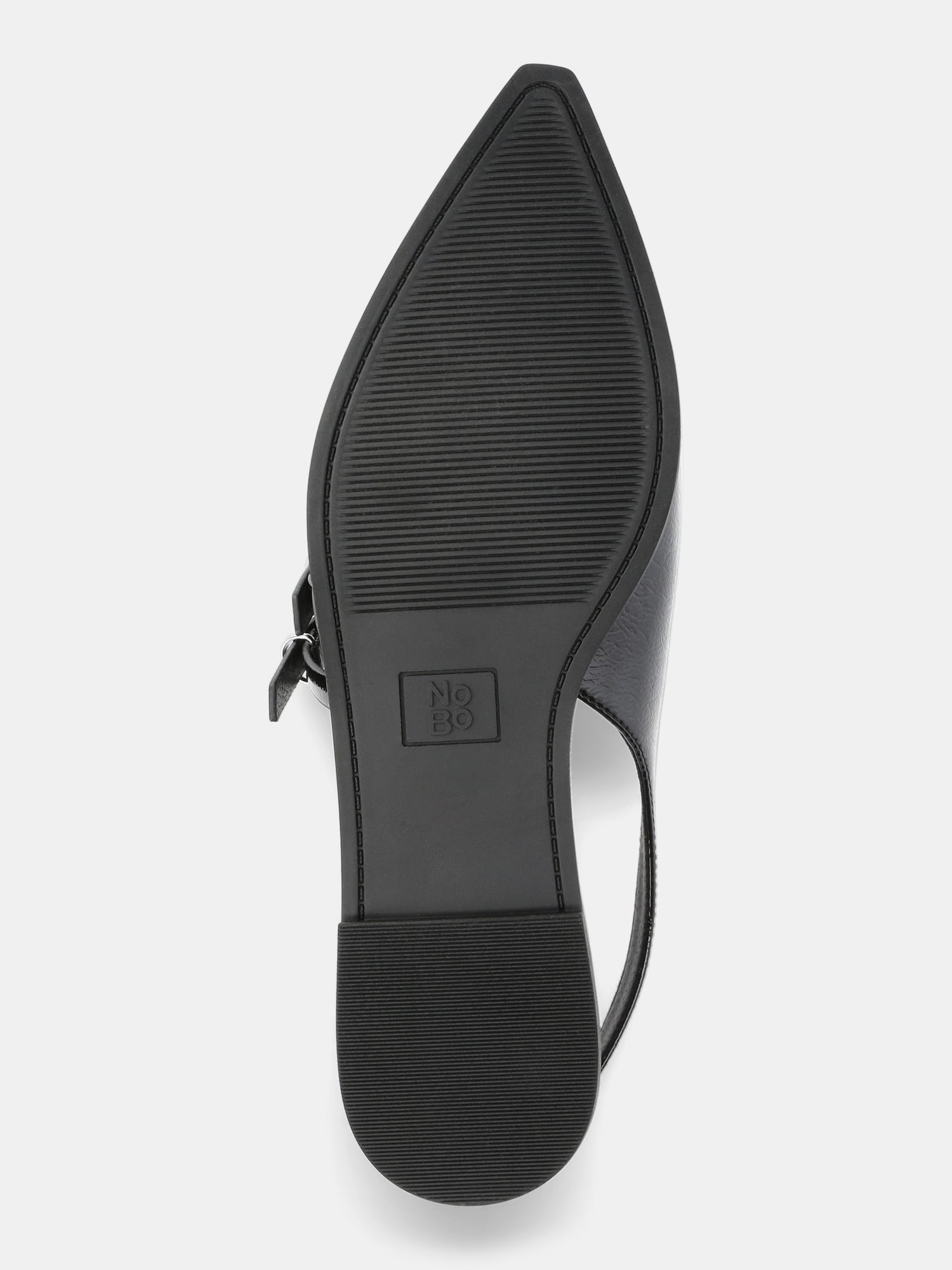 No Boundaries Women's Faux Leather Strappy Moto Flats