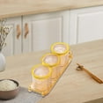 thumbnail image 3 of kowaku Appetizer Plate Divided Serving Dishes Dried Fruit Tray Divided Snack Serving Bowl for Wedding Dining Room Snacks 3 grids, 3 of 6