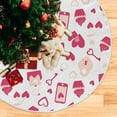 thumbnail image 5 of FMSHPON Valentine's Day Happy Valentine's Day Cute Love Heart Letter Lock Phone (1) Xmas Christmas Tree Skirt Stand Mat for Holiday Party Decoration Indoor Outdoor 36 inches, 5 of 6