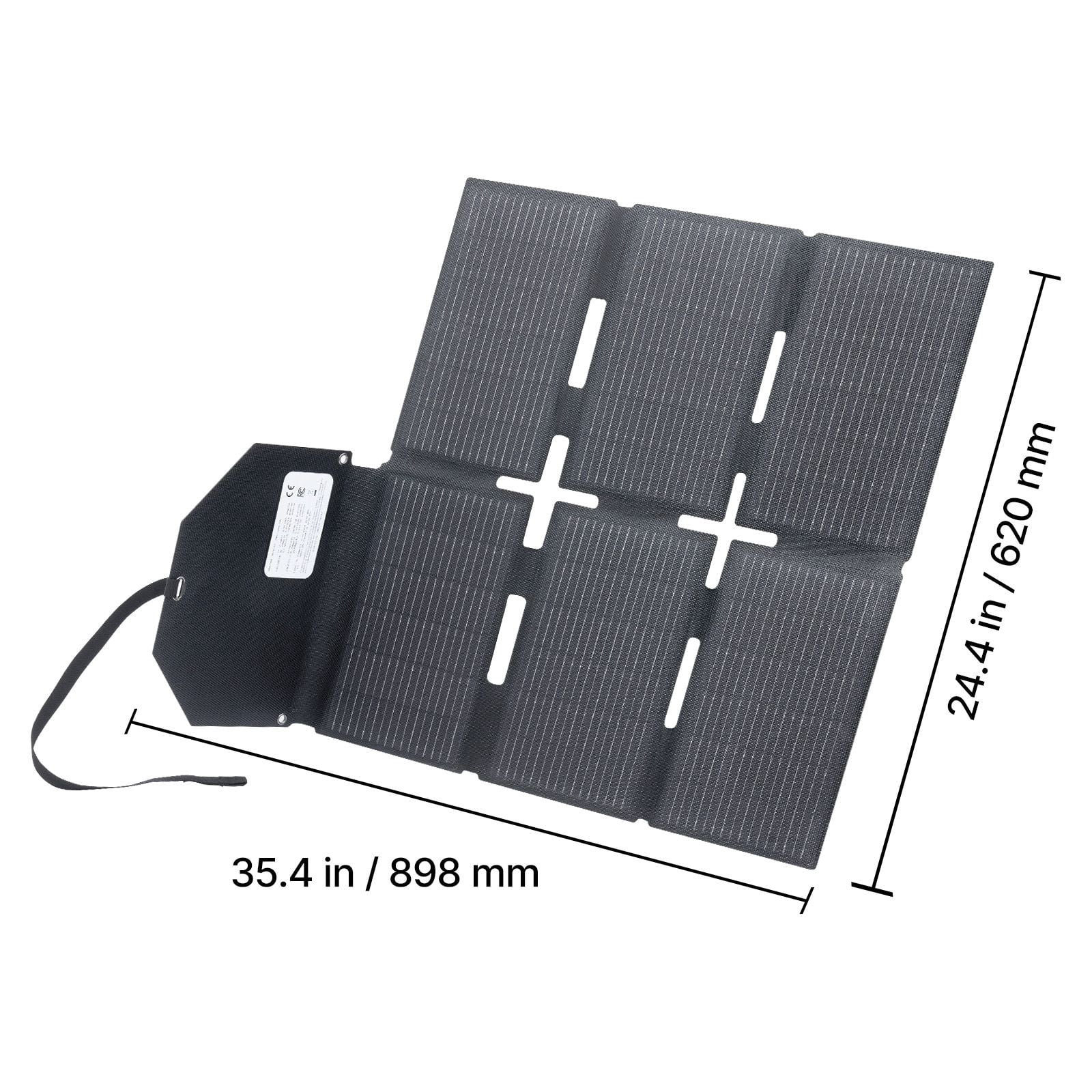 Foldable Solar Panel 60W 16BB N-Type with USB-A QC3.0 Type-C DC for Camping Hiking