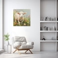 thumbnail image 2 of ZHONGYUTONG Sheep Canvas Wall Art Lamb and Flower Picture Rustic Cute Farm Animal Painting Country Poster for Farmhouse Decor Framed (12.00" x 12.00"), 2 of 5