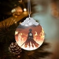thumbnail image 2 of Attack On Titan Christmas Ornament Glass Round Pendant Christmas Hanging Decor Ornament Holiday Xmas Decorations Christmas Tree Ornaments Silver, 2 of 8