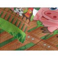 thumbnail image 4 of Ambesonne Cartoon Quilted Bedspread Set 3 Pcs, Farm Animals Mascots, Queen Size, Multicolor, 4 of 5