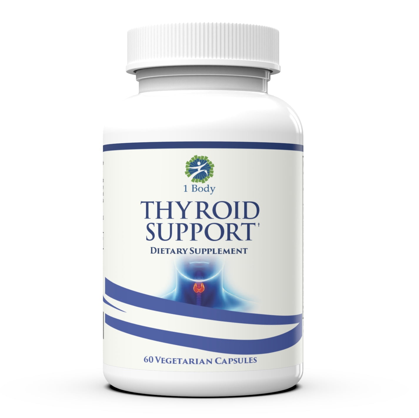 1 Body Thyroid Support Supplement with Iodine Metabolism, Energy and