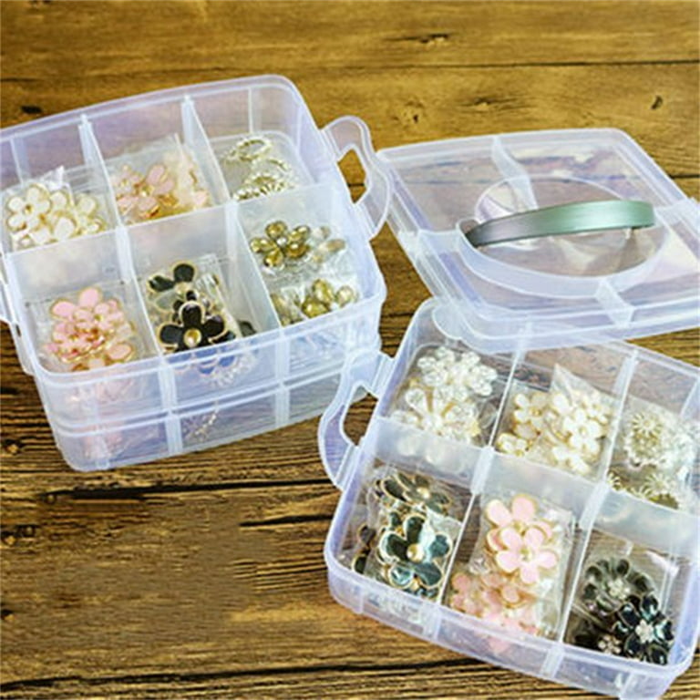3 Layers Plastic Portable Storage Box, Multipurpose Organizer and White