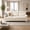 Beige, variant on Modern 3-Seater Sofa, Snowfleece Fabric Couch with High-Density Foam & Spring Pack, Chesterfield Style with Nailhead Trim, Living Room Furniture, Gray