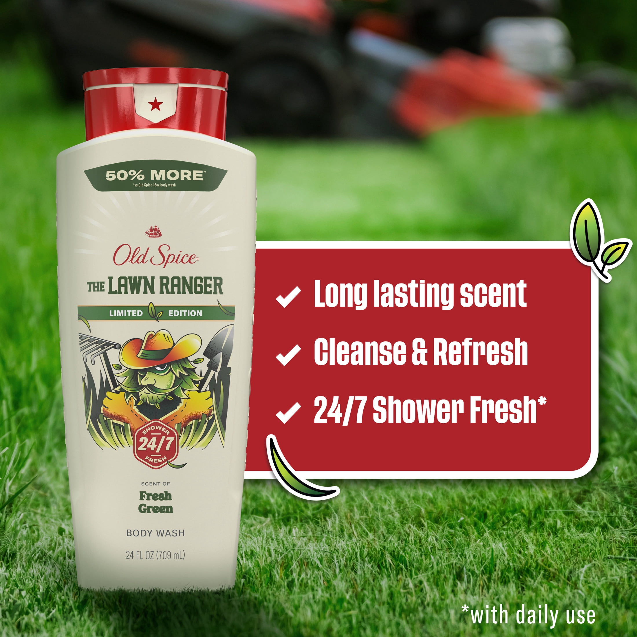 (3 pack) Old Spice Men's Body Wash, Lawn Ranger, 24oz